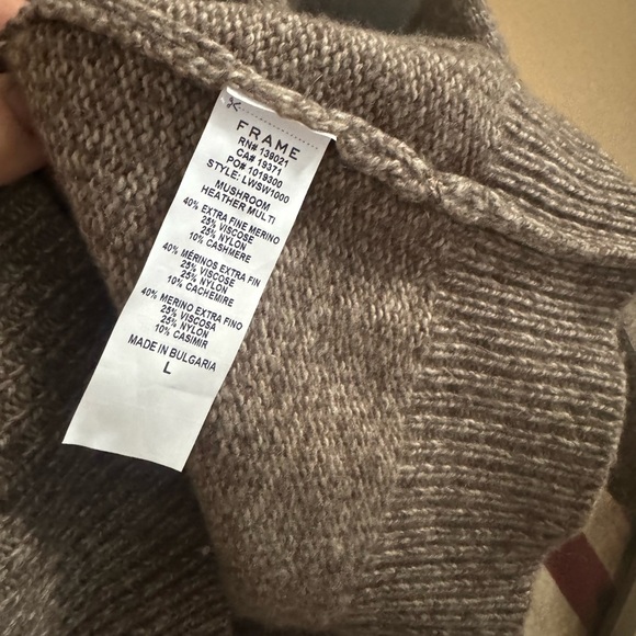 FRAME Fair Isle Crewneck Sweater  Sz Large like new - Picture 14 of 15